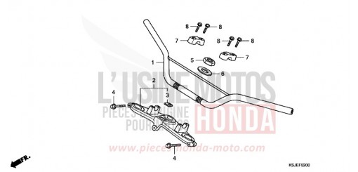 TUYAU DE GUIDON CRF100F8 de 2008